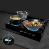 Imagen 8 Placa de gas Bolero Squad G 4400F Glass Black con 4 fuegos, superficie de cristal templado, autoencendido y sistema de seguridad FFD para una cocina eficiente.