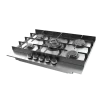 Imagen 5 Placa de gas Bolero Squad G 5400F Inox de Cecotec con 4 quemadores, superficie de acero inoxidable y sistema de seguridad FlameOut para una cocción eficiente.