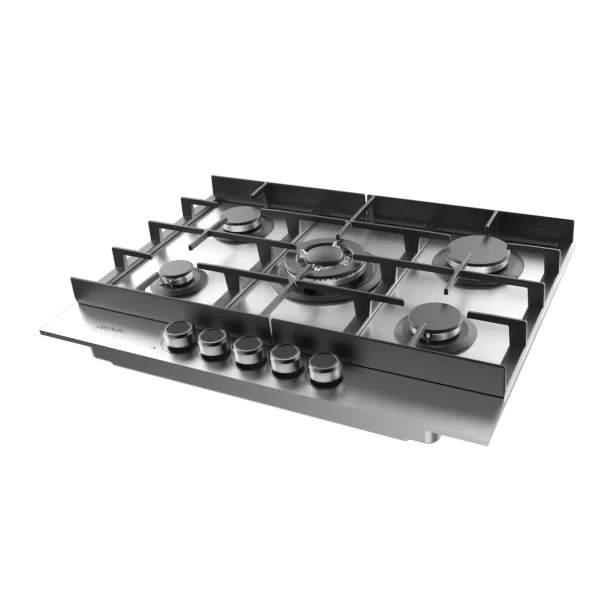 Imagen 5 Placa de gas Bolero Squad G 5400F Inox de Cecotec con 4 quemadores, superficie de acero inoxidable y sistema de seguridad FlameOut para una cocción eficiente.