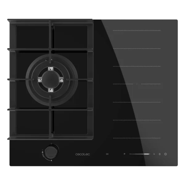 Imagen 3 Placa mixta Cecotec con inducción FullFlex y quemadores de gas Sabaf. Versatilidad, precisión y seguridad para tu cocina con un diseño elegante y funcional.