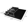 Imagen 4 Placa mixta Cecotec con inducción FullFlex y quemadores de gas Sabaf. Versatilidad, precisión y seguridad para tu cocina con un diseño elegante y funcional.