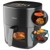 Freidora de aire Cecofry&Grill Duoheat 6500 de 6,5 litros con tecnología de doble resistencia y acabado en negro