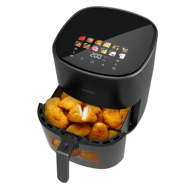 Imagen 2 Freidora de aire Cecofry&Grill Duoheat 6500 de 6,5 L y 2200 W. Tecnología de doble resistencia para un dorado perfecto y cocina saludable con sabor a parrilla.