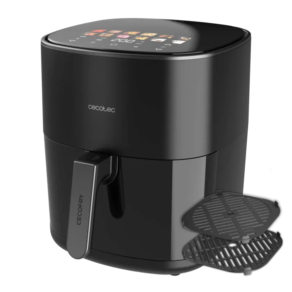 Imagen 3 Freidora de aire Cecofry&Grill Duoheat 6500 de 6,5 L y 2200 W. Tecnología de doble resistencia para un dorado perfecto y cocina saludable con sabor a parrilla.