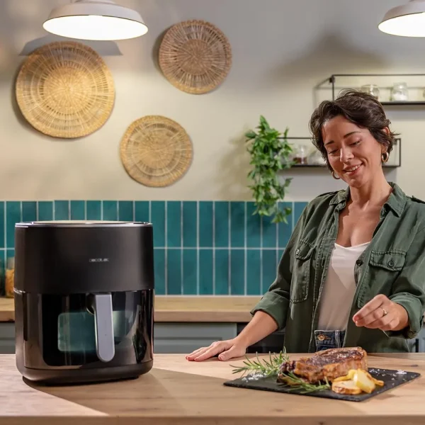 Imagen 6 Freidora de aire Cecofry&Grill Duoheat 6500 de 6,5 L y 2200 W. Tecnología de doble resistencia para un dorado perfecto y cocina saludable con sabor a parrilla.