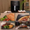 Imagen 7 Freidora de aire Cecofry&Grill Duoheat 6500 de 6,5 L y 2200 W. Tecnología de doble resistencia para un dorado perfecto y cocina saludable con sabor a parrilla.