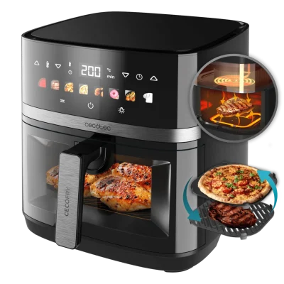 Freidora de aire Cecofry&Grill Duoheat 8000 de 8 litros color negro con pantalla táctil