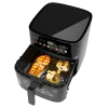 Imagen 2 Freidora de aire de 8L y 2200W con tecnología DuoHeat. Doble resistencia para un dorado perfecto y sabor a parrilla en tus recetas saludables sin aceite.