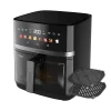 Imagen 3 Freidora de aire de 8L y 2200W con tecnología DuoHeat. Doble resistencia para un dorado perfecto y sabor a parrilla en tus recetas saludables sin aceite.
