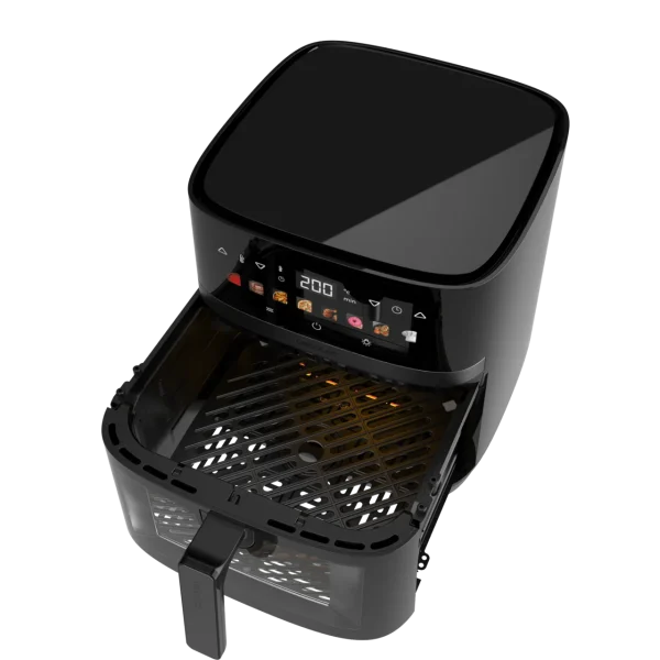 Imagen 6 Freidora de aire de 8L y 2200W con tecnología DuoHeat. Doble resistencia para un dorado perfecto y sabor a parrilla en tus recetas saludables sin aceite.