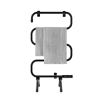 Radiador toallero eléctrico Cecotec ReadyWarm 5000 Towel Black de 100 W en color negro montado en pared de baño