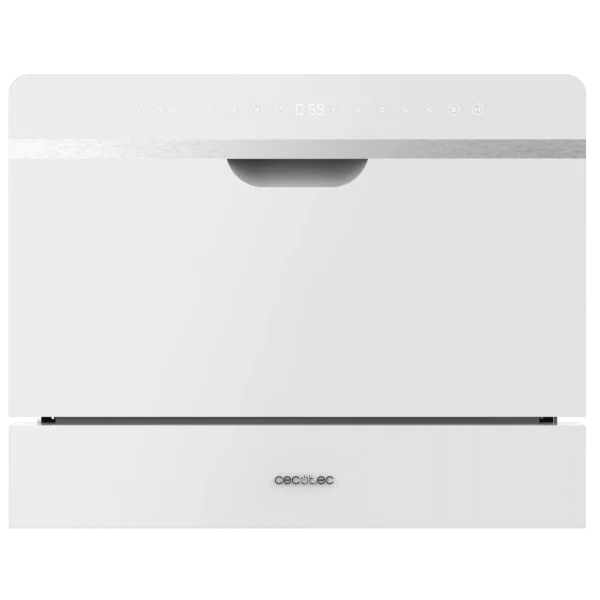 Imagen 2 Lavavajillas semi-integrable Bolero Aguazero 2500 S-BI White Glass de 6 servicios. Eficiencia clase D, 5 programas y panel Touch Control para un lavado eficiente.
