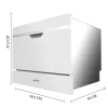 Imagen 4 Lavavajillas semi-integrable Bolero Aguazero 2500 S-BI White Glass de 6 servicios. Eficiencia clase D, 5 programas y panel Touch Control para un lavado eficiente.