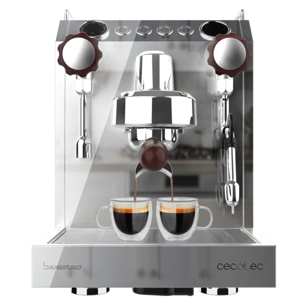 Cafetera barista profesional Baristeo Classic de Cecotec con manómetro y acabados en acero inoxidable