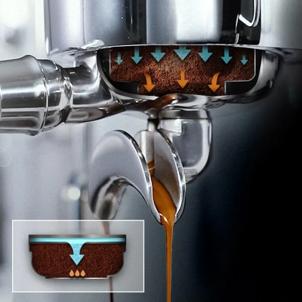 Imagen 3 Cafetera espresso barista Baristeo Classic de Cecotec. Con 20 bares de presión, sistema Thermoblock y manómetro para un café profesional de máxima calidad.