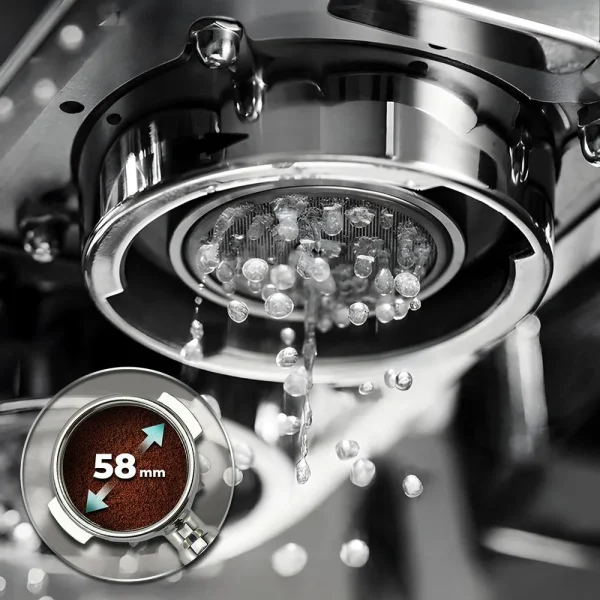 Imagen 5 Cafetera espresso barista Baristeo Classic de Cecotec. Con 20 bares de presión, sistema Thermoblock y manómetro para un café profesional de máxima calidad.