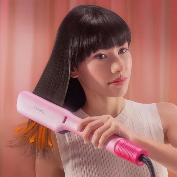 Imagen 5 Protege tu cabello con RitualCare Air Lisse Champagne. Plancha con aire, tecnología iónica, queratina y aceite de argán para un alisado brillante y saludable.