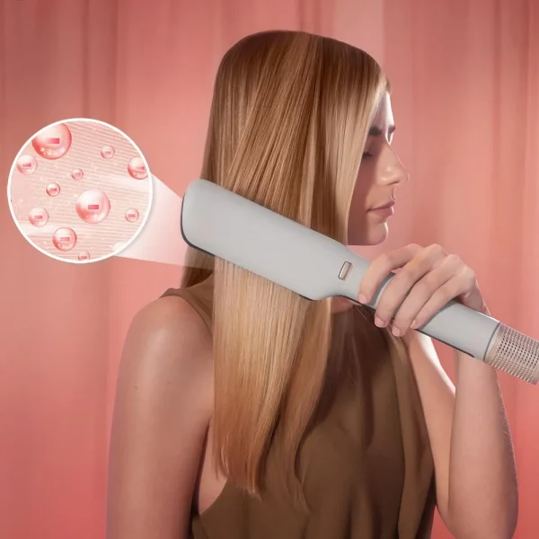 Imagen 8 Protege tu cabello con RitualCare Air Lisse Champagne. Plancha con aire, tecnología iónica, queratina y aceite de argán para un alisado brillante y saludable.