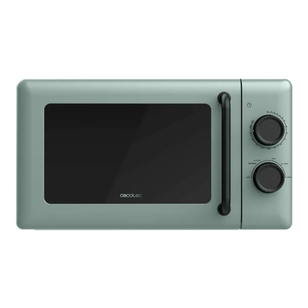 Microondas mecánico Cecotec Proclean 3010 Green color verde pastel con mandos giratorios frontales