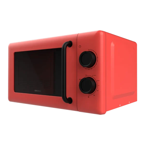 Imagen 2 Microondas mecánico Proclean 3110 Red con grill de Cecotec. Capacidad de 20 litros, 700W de potencia y tecnología 3DWave para un calentamiento uniforme.