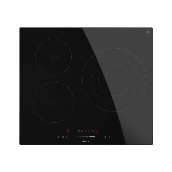 Imagen 2 Placa vitrocerámica Cecotec Bolero Squad V 3100 con 3 zonas de cocción, triple anillo, 5700W de potencia, control táctil y sistemas de seguridad avanzados.