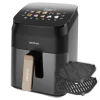Imagen 4 Freidora de aire 4,5 L y 1900 W con grill y ahumador. Logra sabores a brasa, texturas crujientes y cocciones saludables sin aceite en carnes y verduras.
