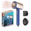 Secador de pelo profesional Cecotec DryGlam Nano Plasma Blue con motor digital brushless y boquilla concentradora.