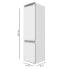 Imagen 2 Frigorífico combi integrable Bolero CoolMarket Combi BI-D FLW 341 con 341 L, Full LED Wall y Total NoFrost. Eficiencia clase E y compresor Inverter silencioso.