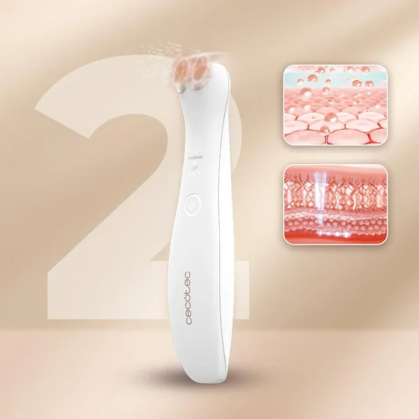 Imagen 6 Kit de belleza FaceCare SkinRoutine de Cecotec con limpiador facial, masajeador de fototerapia, dispositivo antiojeras y accesorios para una rutina completa.