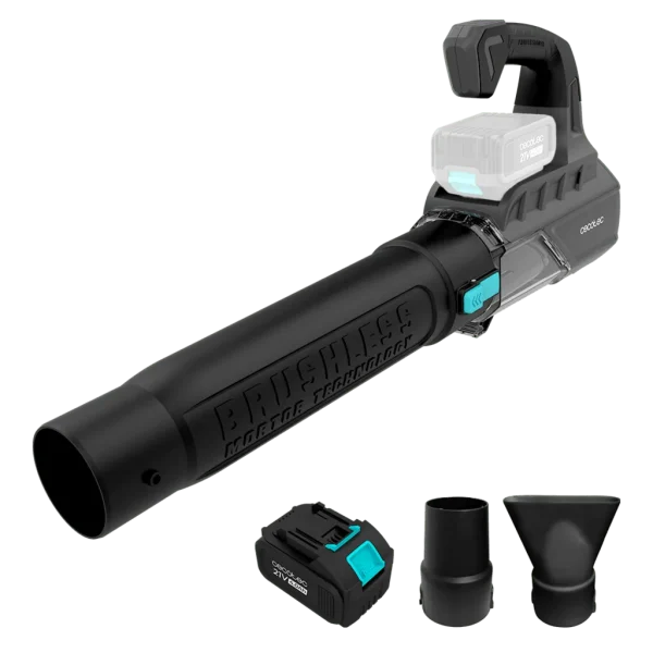 Soplador de hojas inalámbrico Cecotec AirForce 4000 Bazooka Turbo con batería 21V