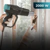 Imagen 3 Pistola de calor Cecotec de 2000W con temperatura regulable de 50ºC a 550ºC. Incluye maletín, 4 boquillas y sistema de calentamiento ultrarrápido profesional.