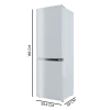 Imagen 2 Frigorífico combi Bolero CoolMarket Combi 296 DF White de 185 cm con sistema DeFrost, 296 litros de capacidad y diseño en color blanco para cualquier cocina.