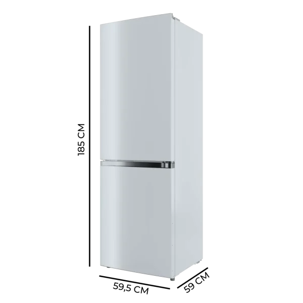 Imagen 2 Frigorífico combi Bolero CoolMarket Combi 296 DF White de 185 cm con sistema DeFrost, 296 litros de capacidad y diseño en color blanco para cualquier cocina.