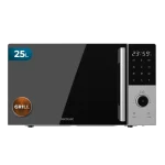 Vista frontal del microondas digital Cecotec Proclean 2500 con panel de control táctil y mando giratorio