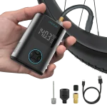Inflador eléctrico ultra compacto Cecotec Mini Air Max de color negro con pantalla digital de presión