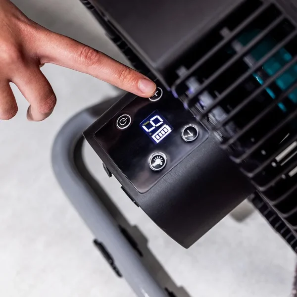 Imagen 8 Ventilador industrial portátil ProIndustry de 12,5” con batería de 12000 mAh, 9 velocidades y diseño robusto para máxima ventilación en cualquier entorno.