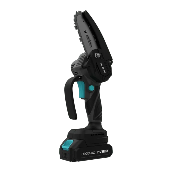 Imagen 2 Sierra de podar a batería Cecotec MontanaForce 4000 Hand de 4 pulgadas y 21V. Equipada con engrasador manual. Incluye maletín, cadena extra y accesorios.
