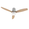 Imagen 2 Ventilador de techo de 52 pulgadas con motor DC de 40 W, 6 velocidades, mando a distancia, temporizador de 8h y función verano-invierno para climatización.