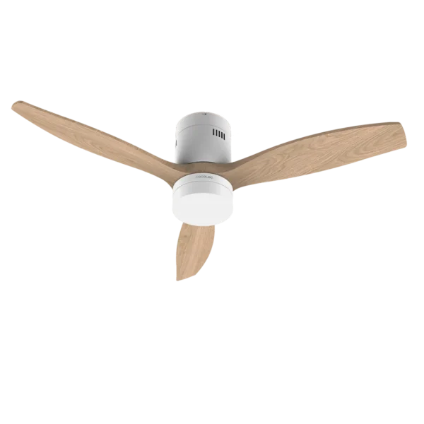 Imagen 2 Ventilador de techo de 52 pulgadas con motor DC de 40 W, 6 velocidades, mando a distancia, temporizador de 8h y función verano-invierno para climatización.