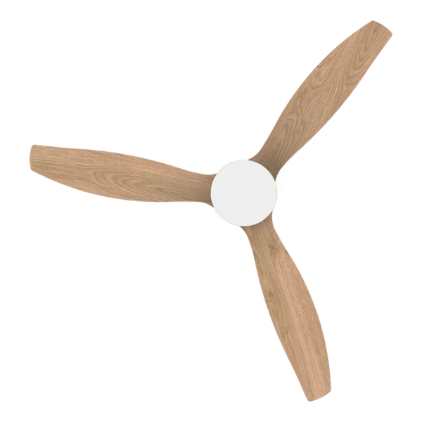 Imagen 3 Ventilador de techo de 52 pulgadas con motor DC de 40 W, 6 velocidades, mando a distancia, temporizador de 8h y función verano-invierno para climatización.