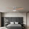 Imagen 4 Ventilador de techo de 52 pulgadas con motor DC de 40 W, 6 velocidades, mando a distancia, temporizador de 8h y función verano-invierno para climatización.