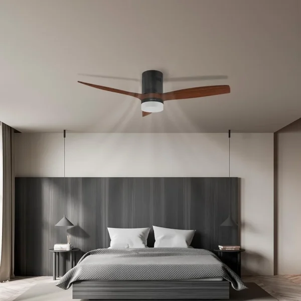 Imagen 4 Ventilador de techo EnergySilence Aero 5600 Classic Black de 52" con motor DC de 40 W. Silencioso, 6 velocidades, temporizador y función verano-invierno.