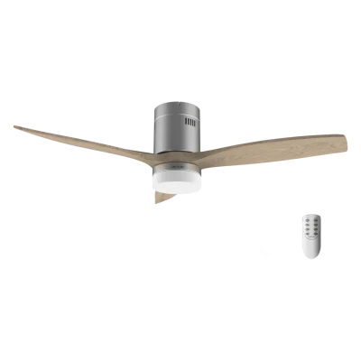 Ventilador de techo EnergySilence Aero 5600 Classic Steel con aspas de madera y acabado en acero