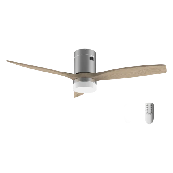 Ventilador de techo EnergySilence Aero 5600 Classic Steel con aspas de madera y acabado en acero