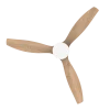Imagen 3 Ventilador de techo de 52 pulgadas con motor DC de 40 W. Sistema EnergySilence, 3 aspas de madera natural, mando a distancia y función verano/invierno.
