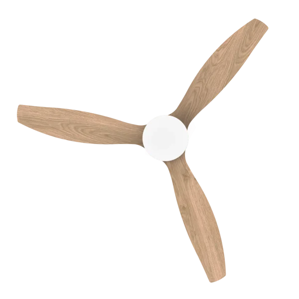 Imagen 3 Ventilador de techo de 52 pulgadas con motor DC de 40 W. Sistema EnergySilence, 3 aspas de madera natural, mando a distancia y función verano/invierno.