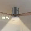 Imagen 6 Ventilador de techo de 52 pulgadas con motor DC de 40 W. Sistema EnergySilence, 3 aspas de madera natural, mando a distancia y función verano/invierno.