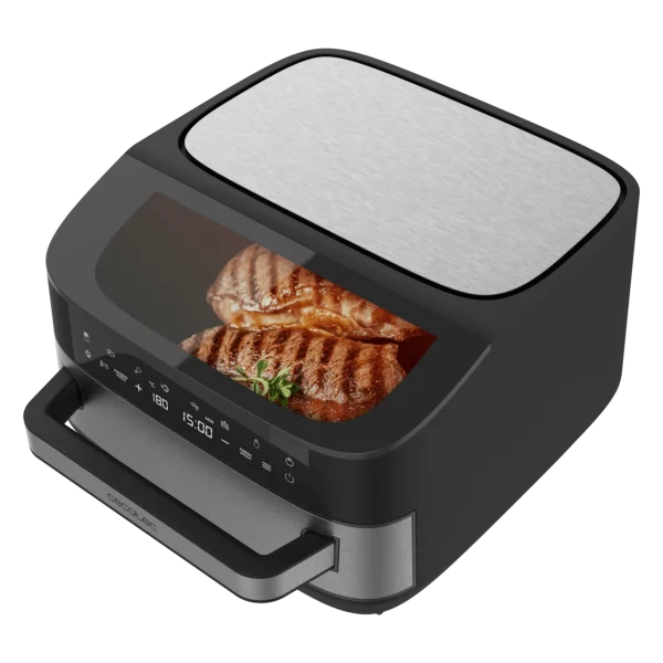 Imagen 4 Horno para pizza Pizza&Fry 7000 de 7L con pantalla táctil. Potencia de 1600W para resultados crujientes y versatilidad para hornear y freír sin apenas aceite.