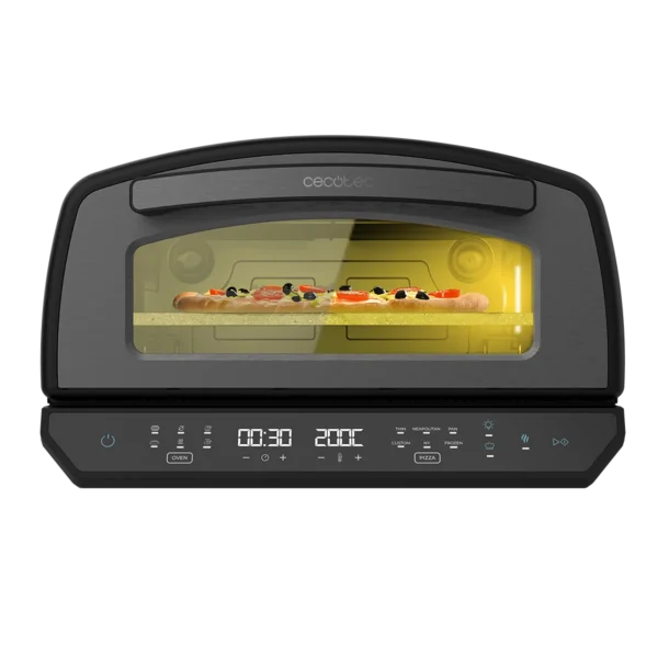 Horno eléctrico para pizza Pizza&Co 500 Max de Cecotec con acabado en acero inoxidable y panel de control digital frontal