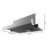 Imagen 3 Campana telescópica Bolero Flux TLT 604000 Inox A+++ de 60 cm. Succión de 415 m³/h, motor DC eficiente, control táctil y filtros de carbono incluidos.